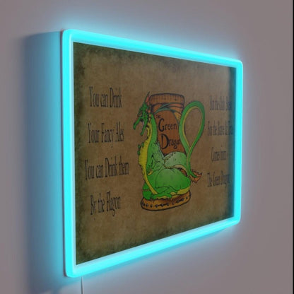 Green Dragon Song Rgb Led Neon Sign - Shineneon