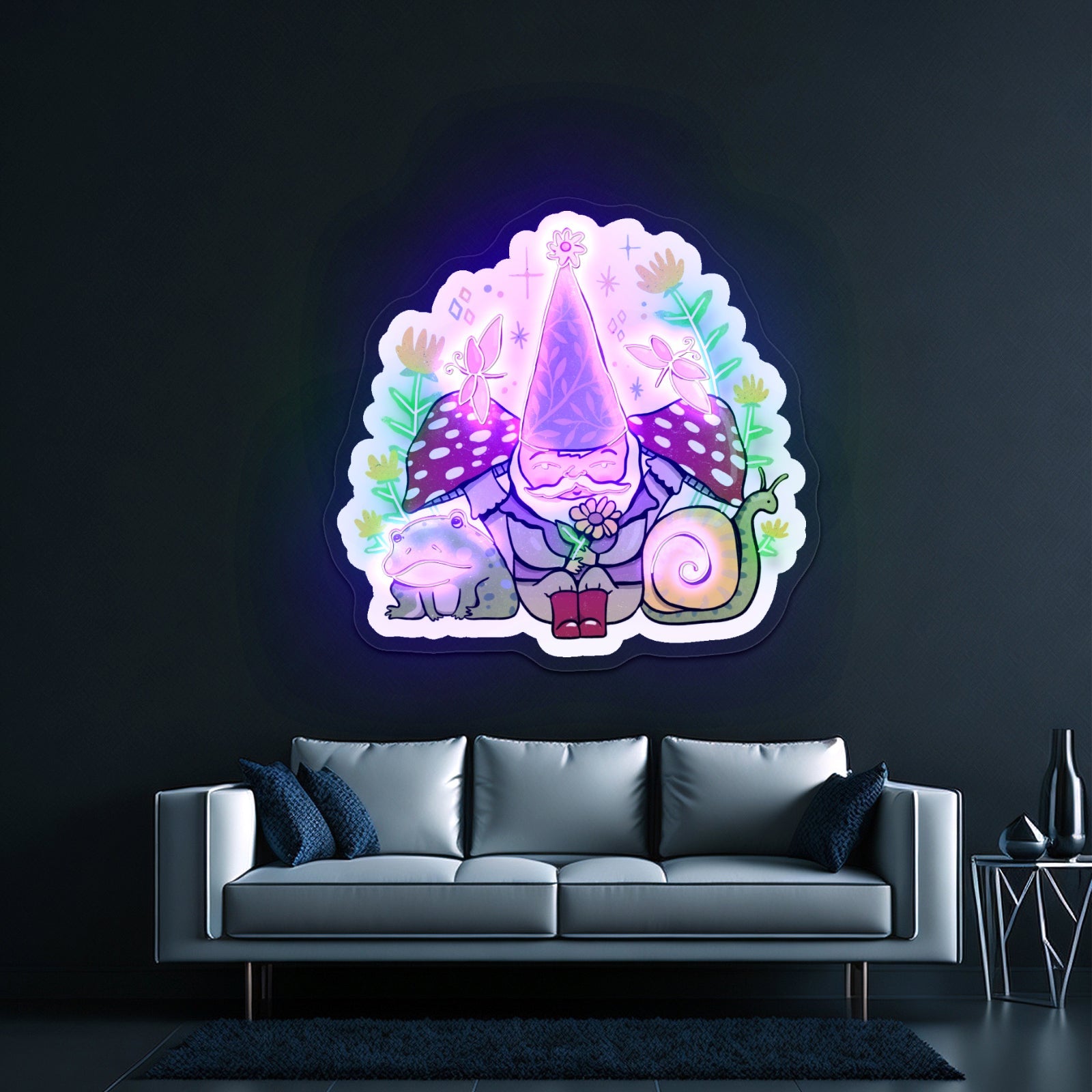 Green Elf And Frogs Fairytale Neon Signs Personalized Light Up Sign - Shineneon
