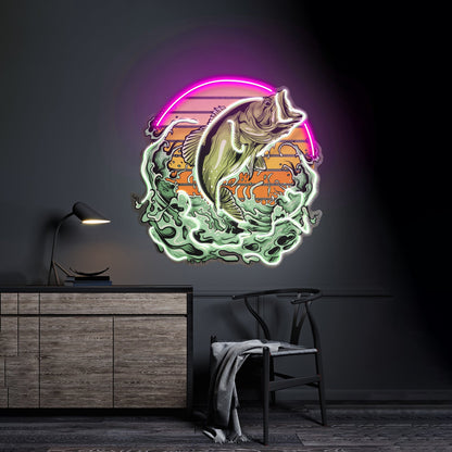 Green Fishing Led Neon Sign Light Custom Led Signs - Shineneon