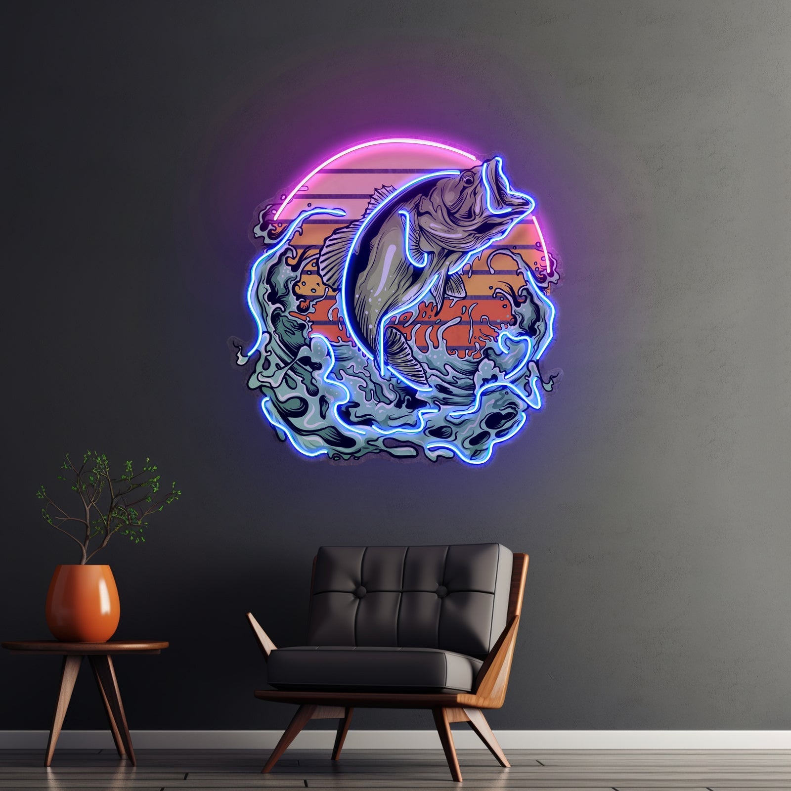 Green Fishing Led Neon Sign Light Custom Led Signs - Shineneon