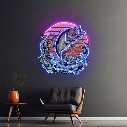 Green Fishing Led Neon Sign Light Custom Led Signs - Shineneon