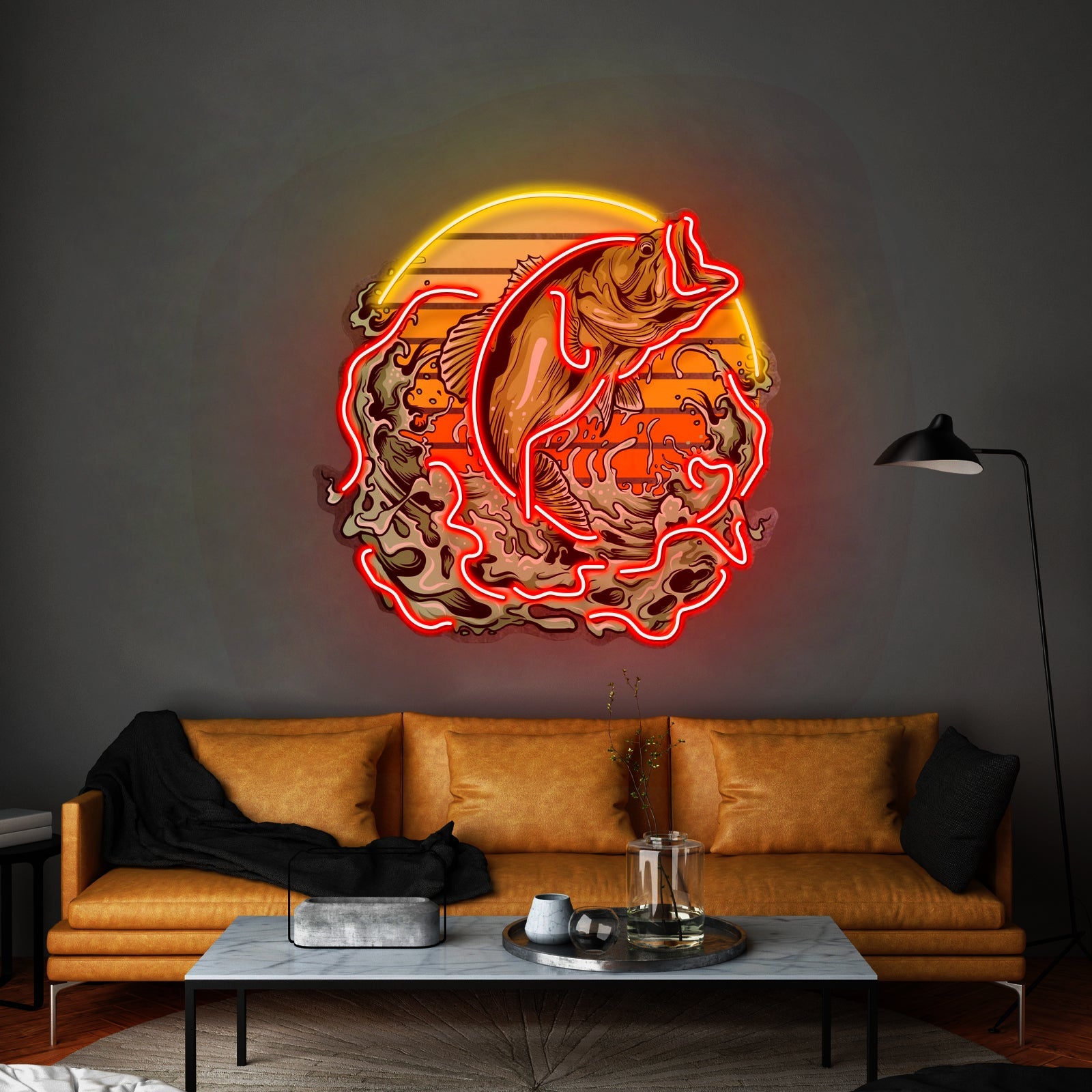 Green Fishing Led Neon Sign Light Custom Led Signs - Shineneon