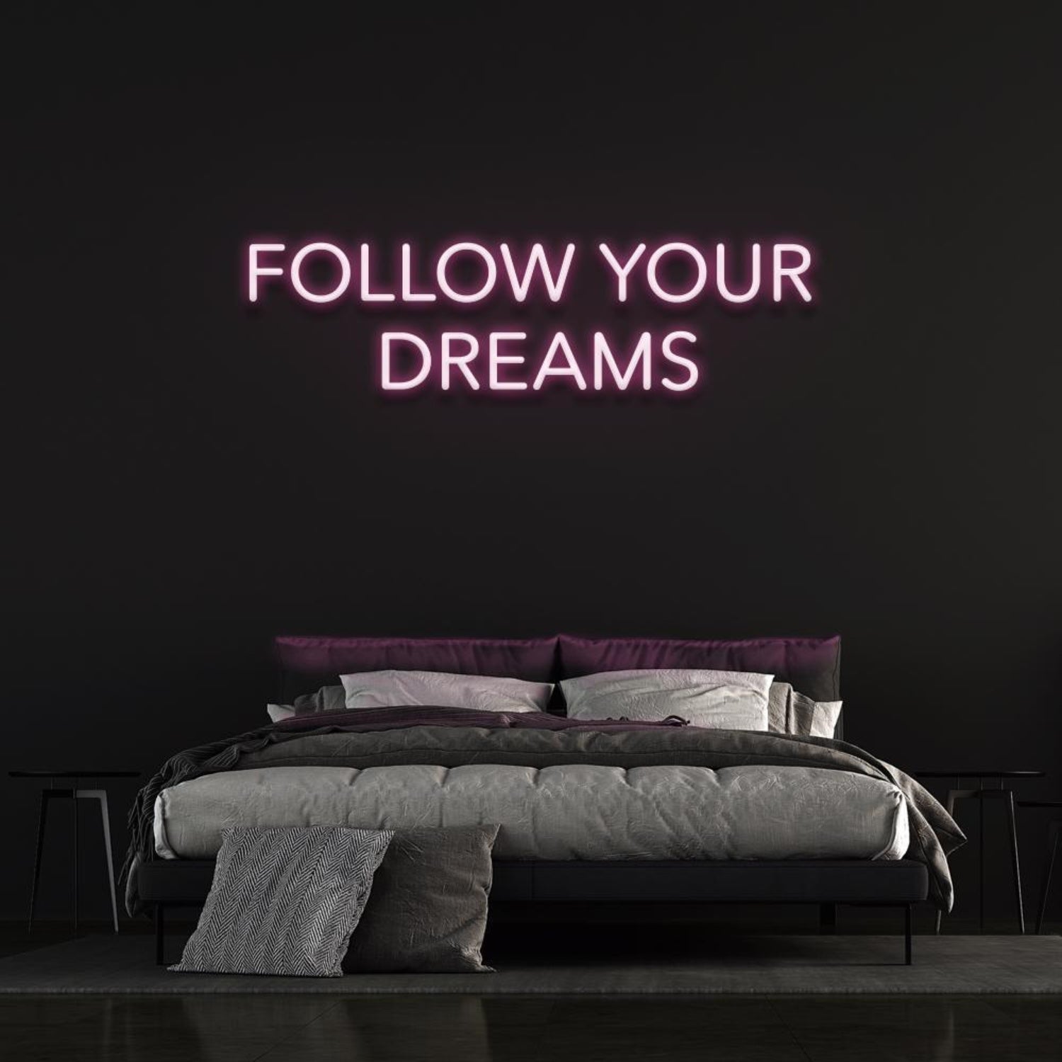 Green Follow Your Dreams Led Neon Sign For Bedroom Decor | Shineneon