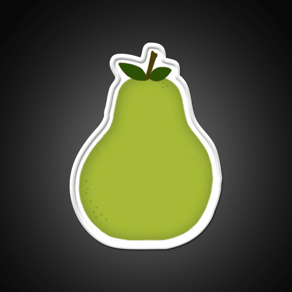 Green Genovian Pear Snack Food Led Neon Sign Rgb Color - Shineneon
