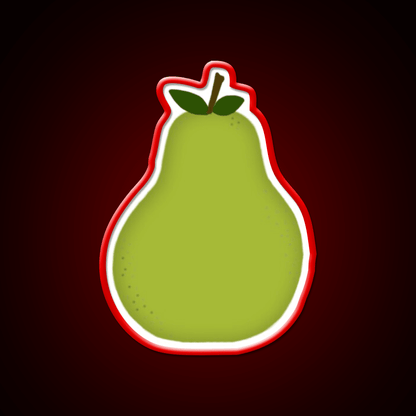 Green Genovian Pear Snack Food Led Neon Sign Rgb Color - Shineneon