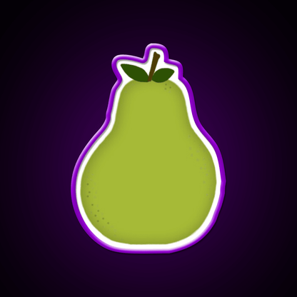 Green Genovian Pear Snack Food Led Neon Sign Rgb Color - Shineneon
