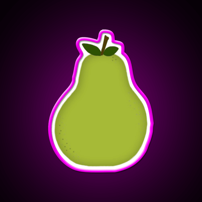 Green Genovian Pear Snack Food Led Neon Sign Rgb Color - Shineneon