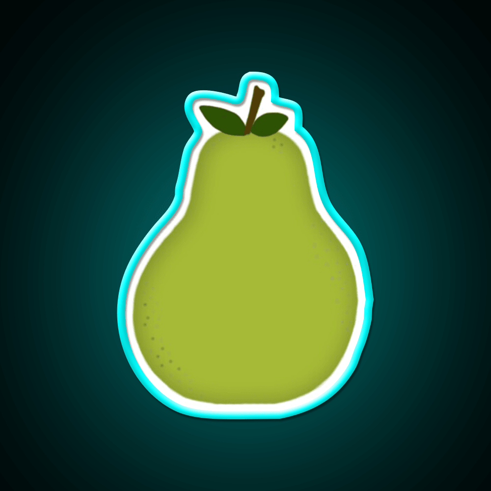 Green Genovian Pear Snack Food Led Neon Sign Rgb Color - Shineneon