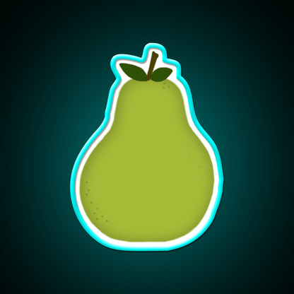 Green Genovian Pear Snack Food Led Neon Sign Rgb Color - Shineneon