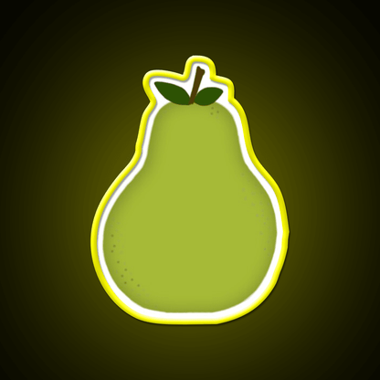 Green Genovian Pear Snack Food Led Neon Sign Rgb Color - Shineneon