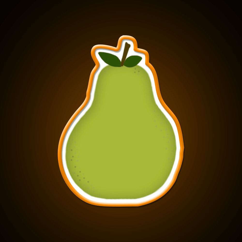 Green Genovian Pear Snack Food Led Neon Sign Rgb Color - Shineneon