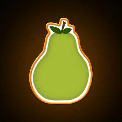 Green Genovian Pear Snack Food Led Neon Sign Rgb Color - Shineneon