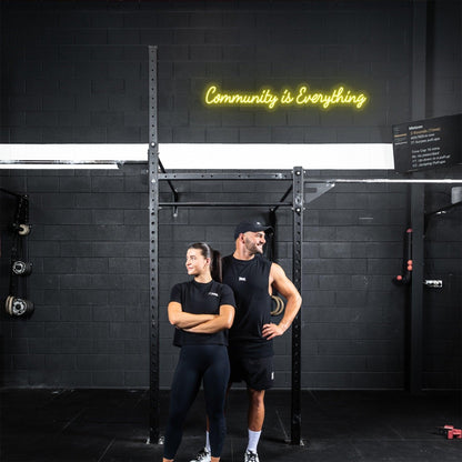 Green Handwritten Community Is Everything Led Neon Sign For Gym Wall Art | Shineneon