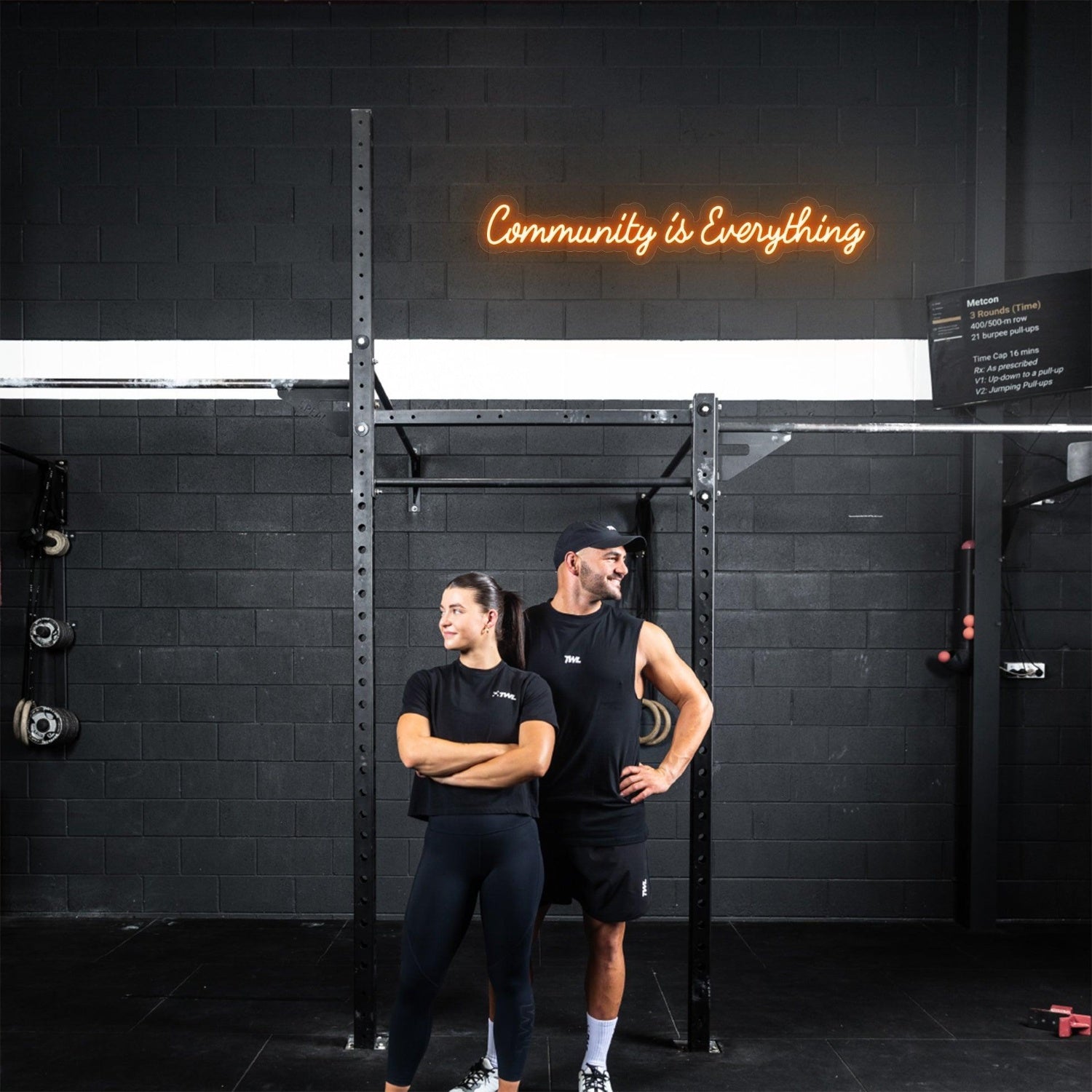 Green Handwritten Community Is Everything Led Neon Sign For Gym Wall Art | Shineneon