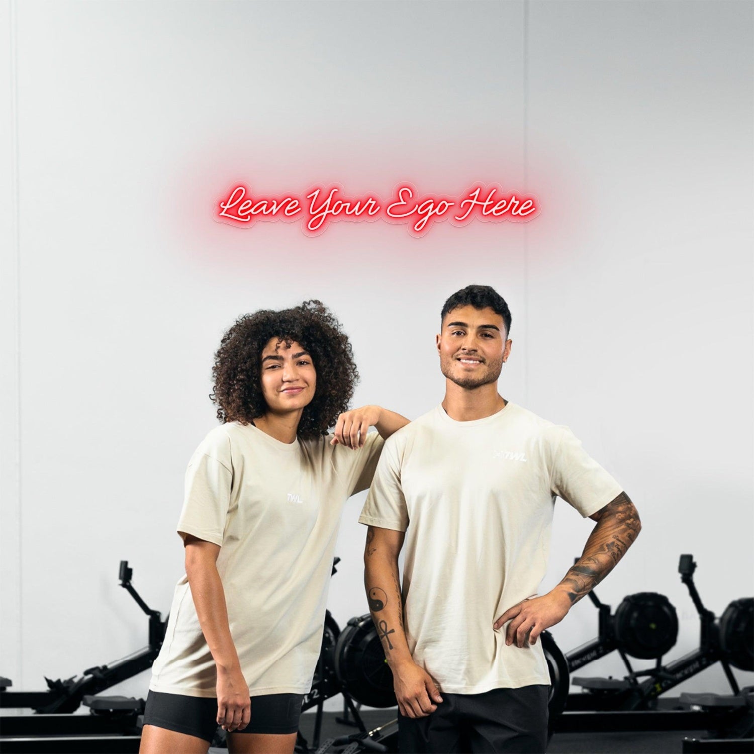 Green Handwritten Leave Your Ego Here Led Neon Sign Gym Decor | Shineneon