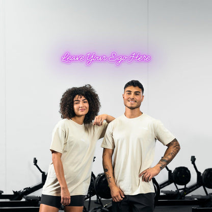 Green Handwritten Leave Your Ego Here Led Neon Sign Gym Decor | Shineneon