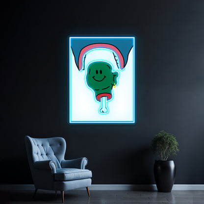 Green Head Wall Artwork Neon Signs