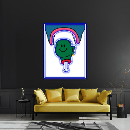 Green Head Wall Artwork Neon Signs