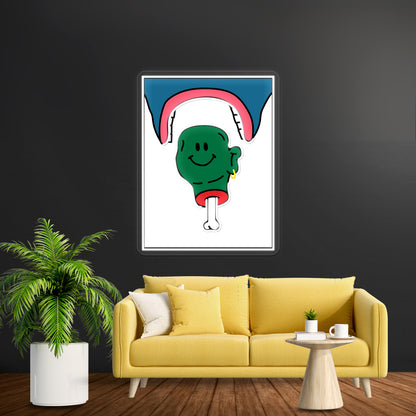 Green Head Wall Artwork Neon Signs