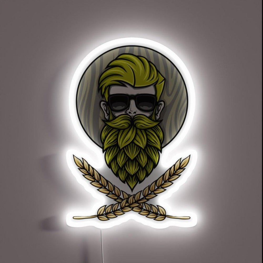 Green Hops Beard Beer Style Hops Fashion Rgb Led Neon Sign - Shineneon
