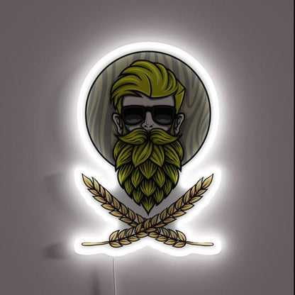Green Hops Beard Beer Style Hops Fashion Rgb Led Neon Sign - Shineneon