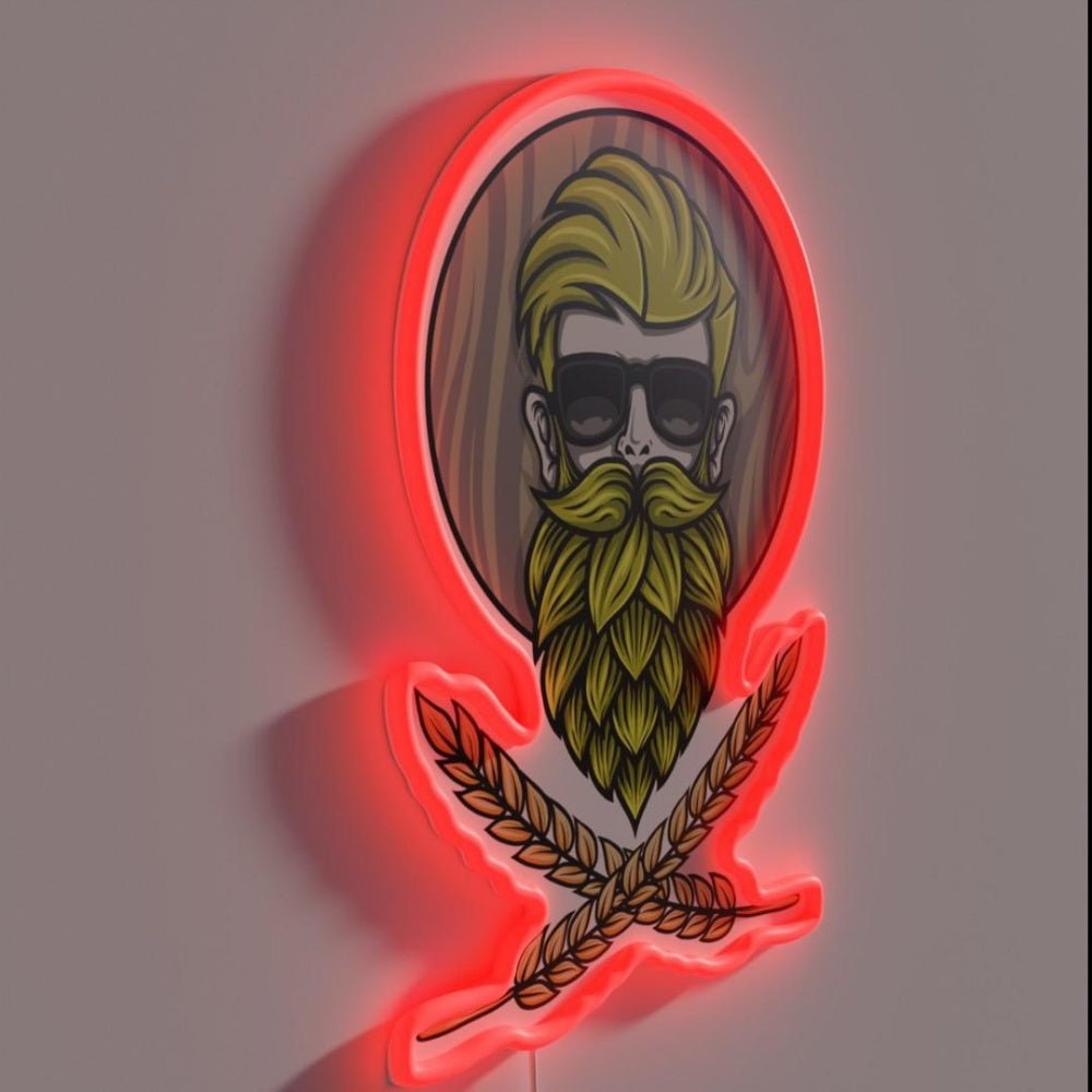 Green Hops Beard Beer Style Hops Fashion Rgb Led Neon Sign - Shineneon