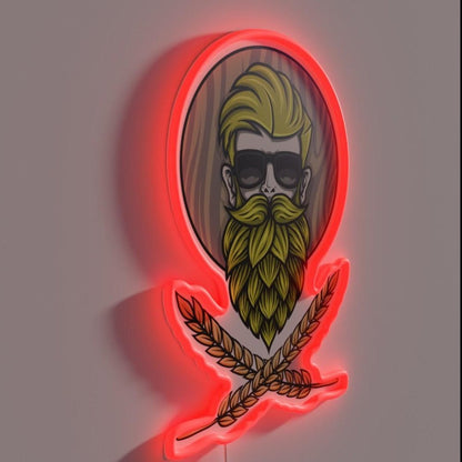 Green Hops Beard Beer Style Hops Fashion Rgb Led Neon Sign - Shineneon