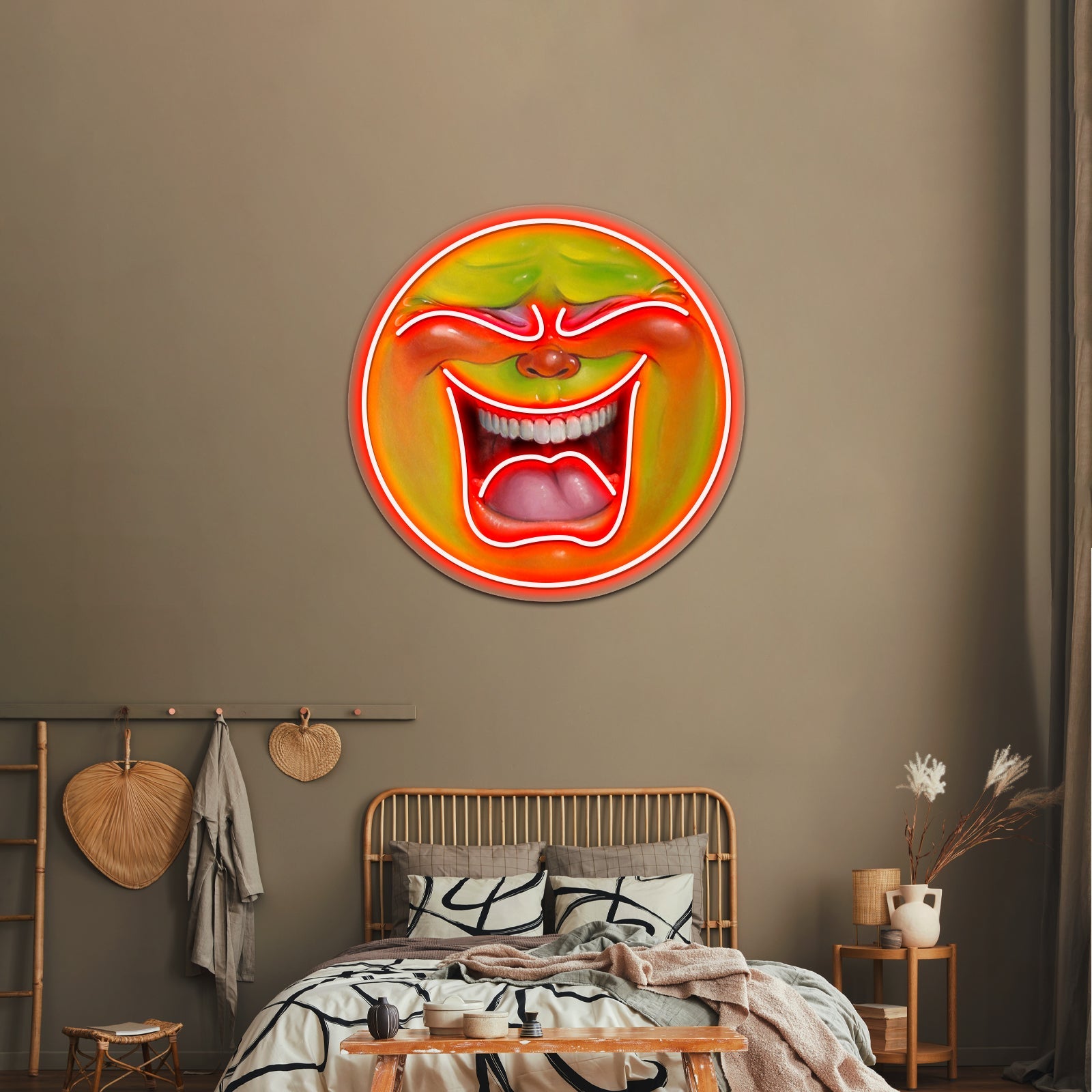 Green Jelly Head Artwork Large Neon Signs - Shineneon