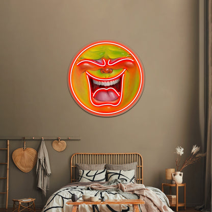 Green Jelly Head Artwork Large Neon Signs - Shineneon