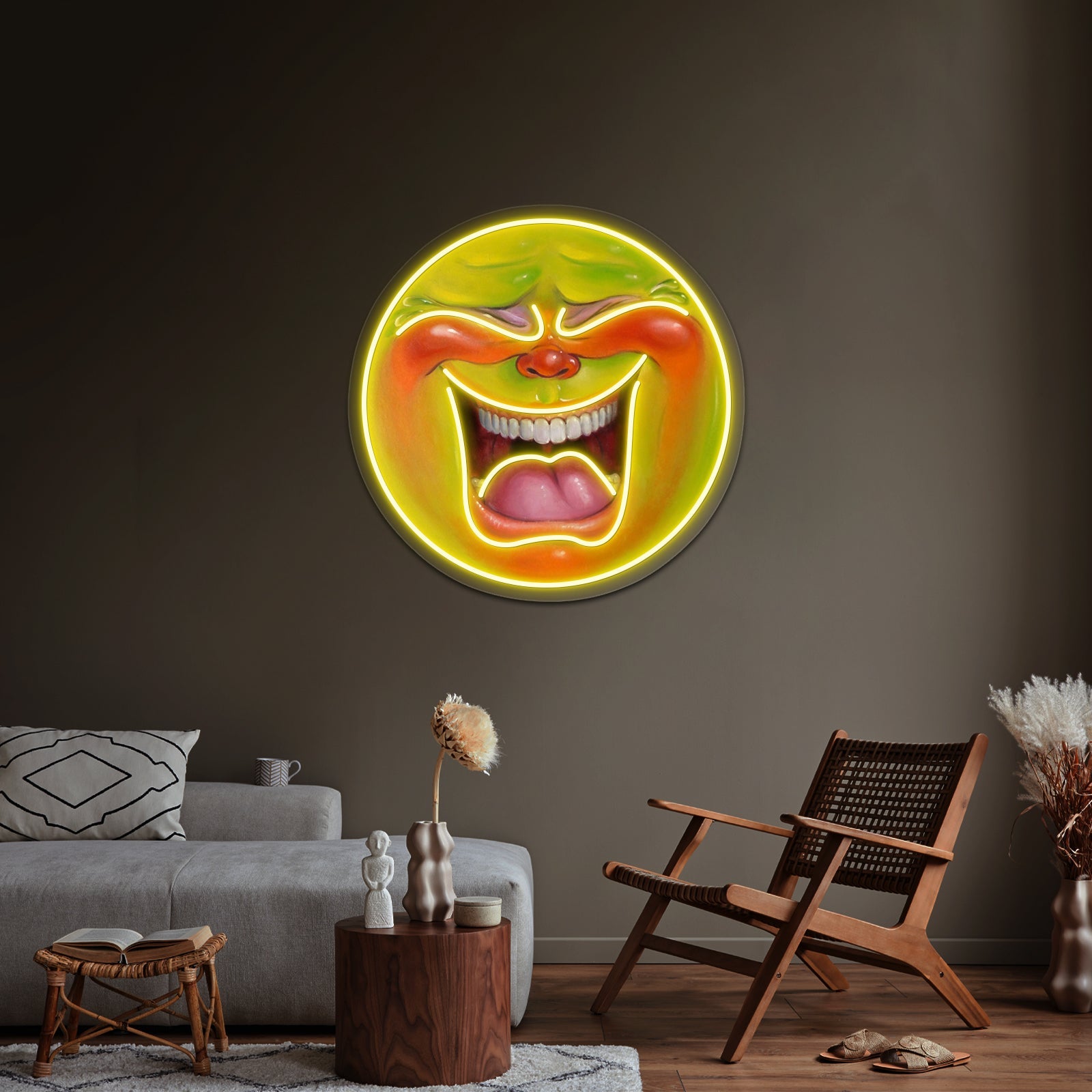Green Jelly Head Artwork Large Neon Signs - Shineneon