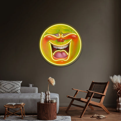 Green Jelly Head Artwork Large Neon Signs - Shineneon