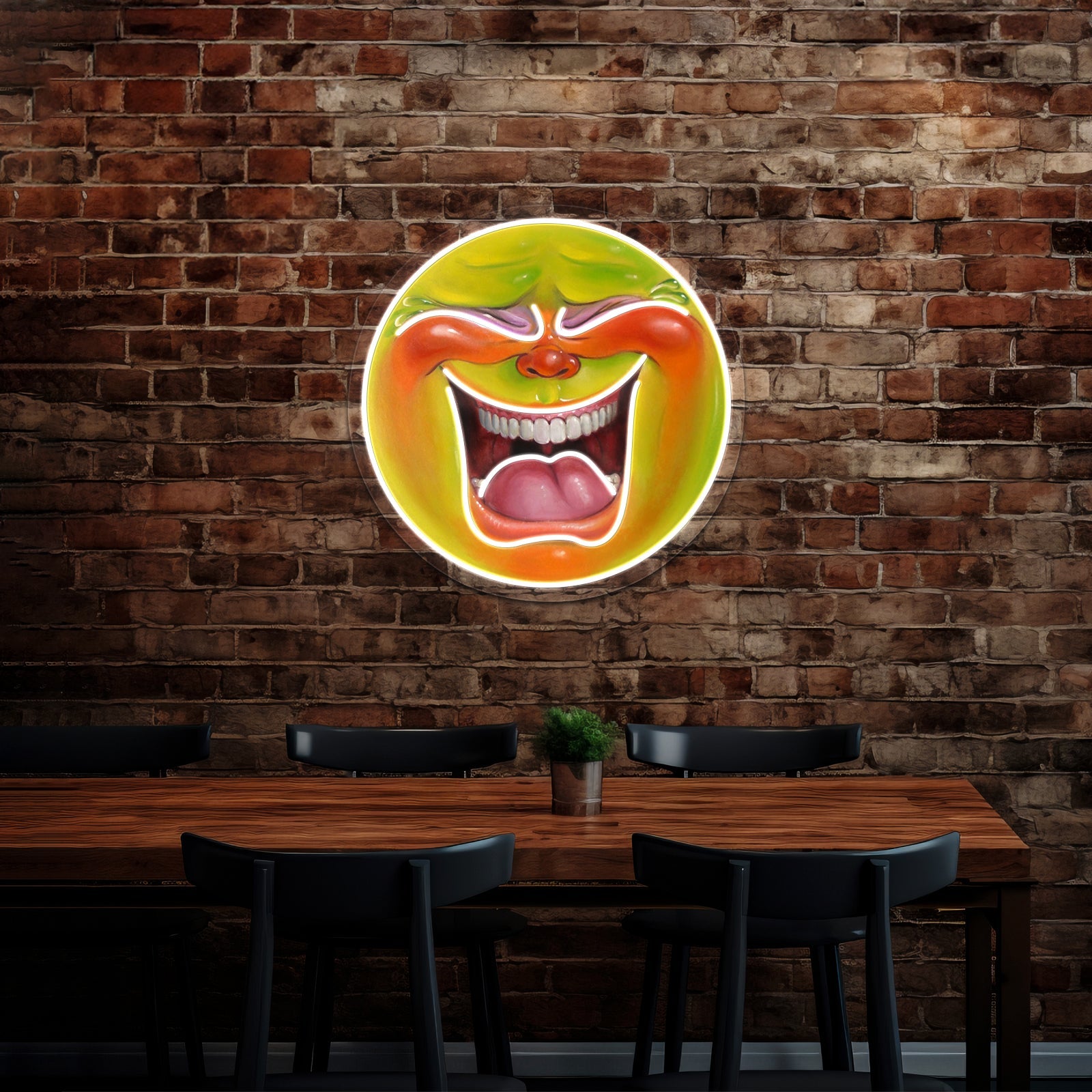 Green Jelly Head Artwork Large Neon Signs - Shineneon