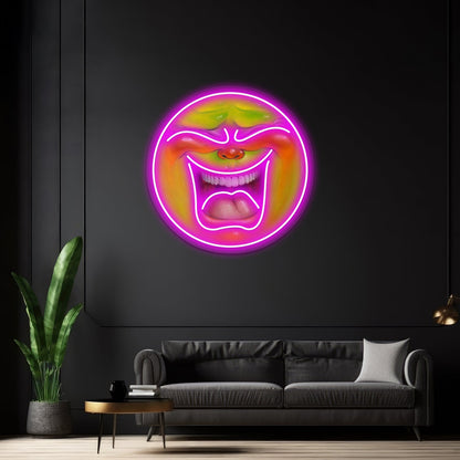 Green Jelly Head Artwork Large Neon Signs - Shineneon