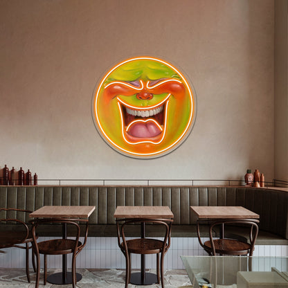 Green Jelly Head Artwork Large Neon Signs - Shineneon