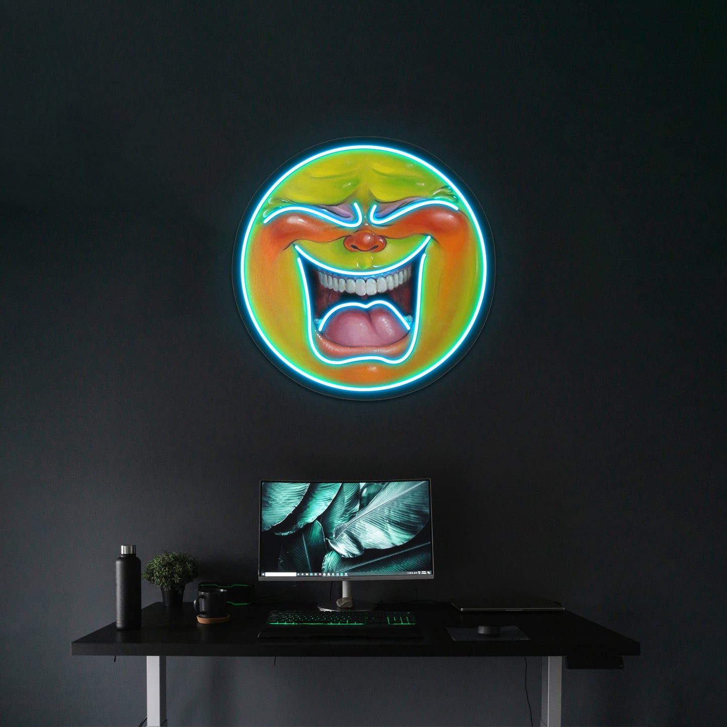 Green Jelly Head Artwork Large Neon Signs