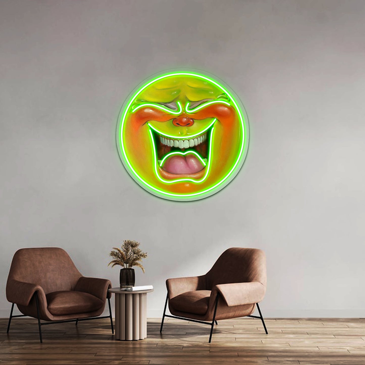 Green Jelly Head Artwork Large Neon Signs