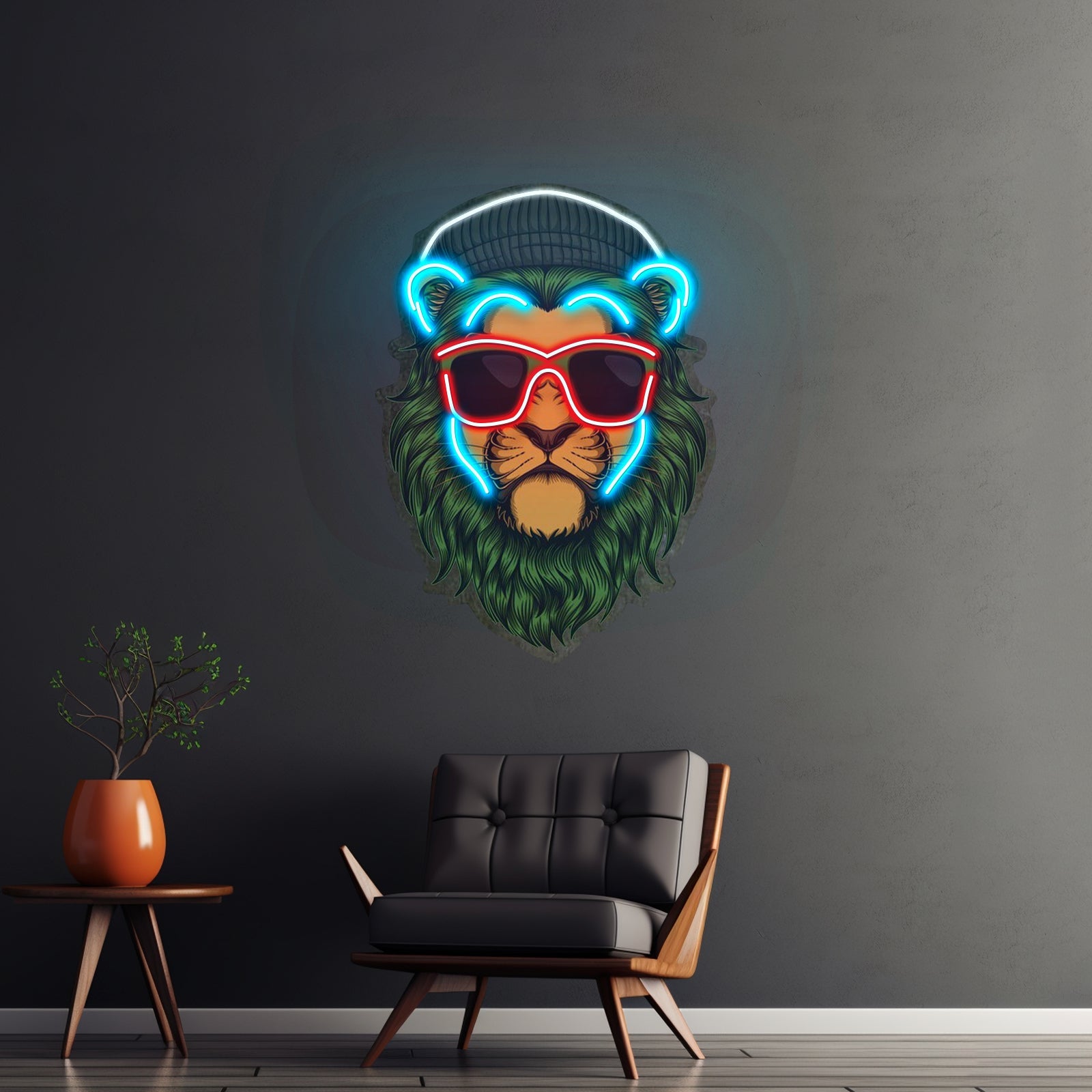 Green Lion Led Neon Sign Light Custom Led Signs - Shineneon