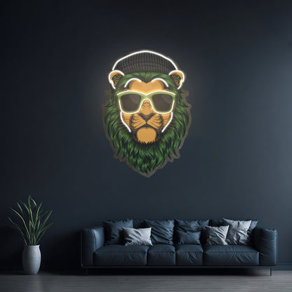 Green Lion Led Neon Sign Light Custom Led Signs