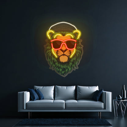 Green Lion Led Neon Sign Light Custom Led Signs