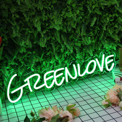Green Love Led Neon Sign - Shineneon