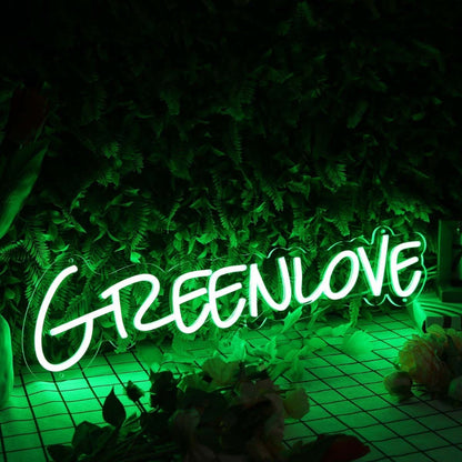 Green Love Led Neon Sign - Shineneon