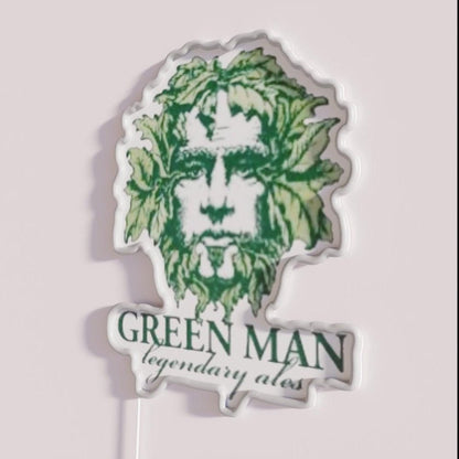 Green Man Legendary Ales Asheville Nc Tri Blend Rgb Led Neon Sign - Shineneon