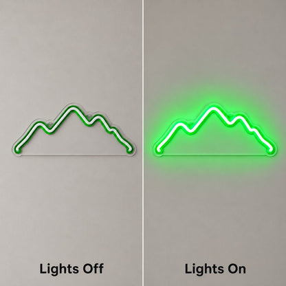 Green Mountain Outline LED Neon Sign - Shineneon