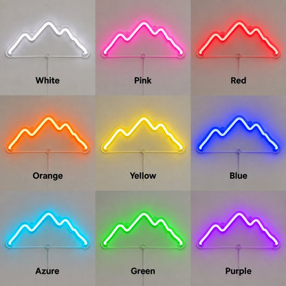 Green Mountain Outline LED Neon Sign - Shineneon
