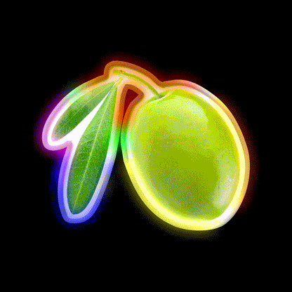 Green Olive Snack Food Led Neon Sign Rgb Color - LED neon sign close-up detail