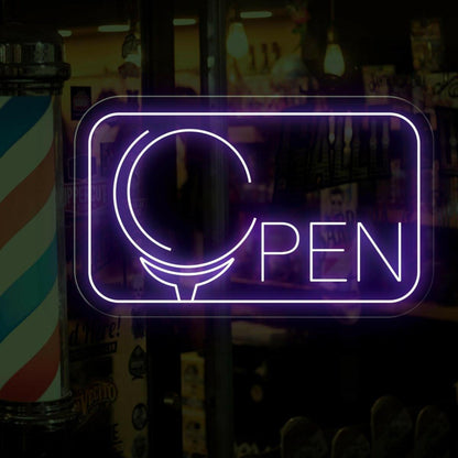 Green Open Cup Led Neon Sign For Barber Shop Decor | Shineneon