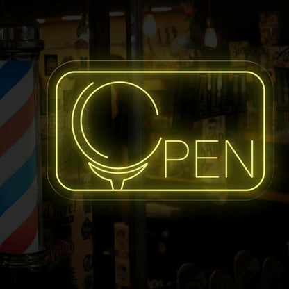 Green Open Cup Led Neon Sign For Barber Shop Decor | Shineneon