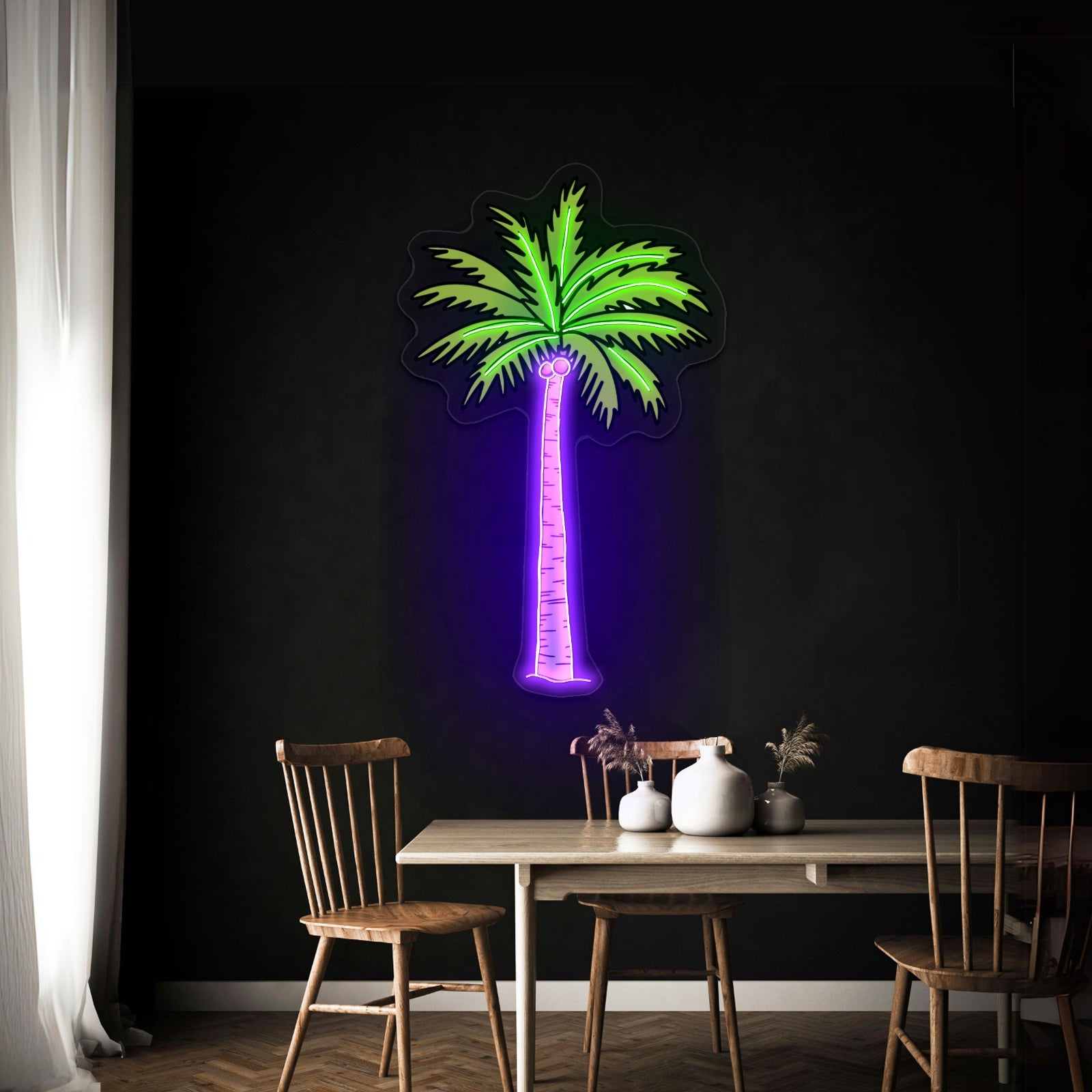 Green Palm Tree Beach Aesthetic Vsco Neon Signs For Outdoor - Shineneon
