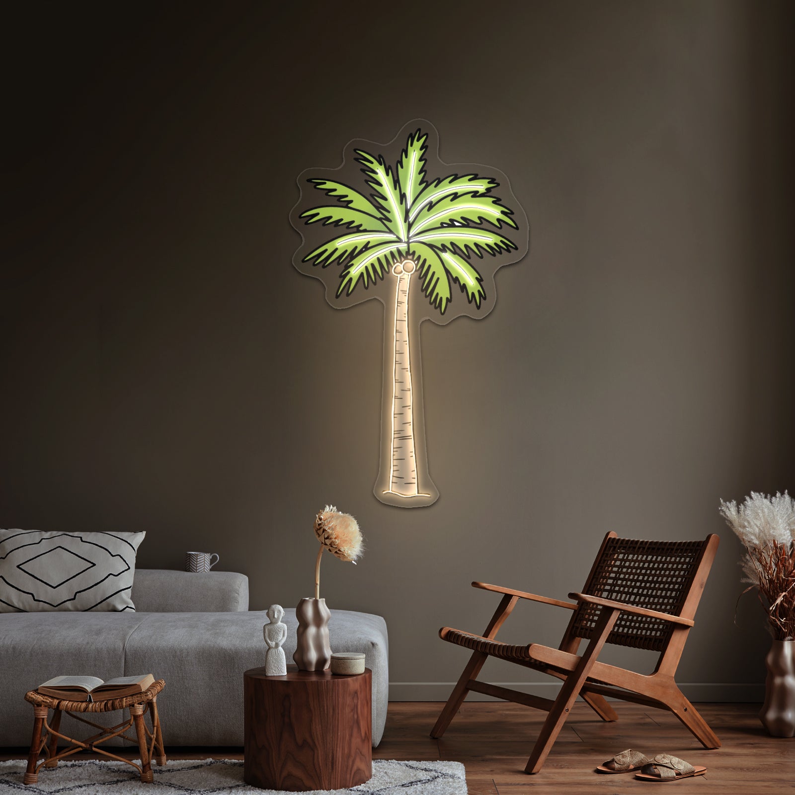 Green Palm Tree Beach Aesthetic Vsco Neon Signs For Outdoor