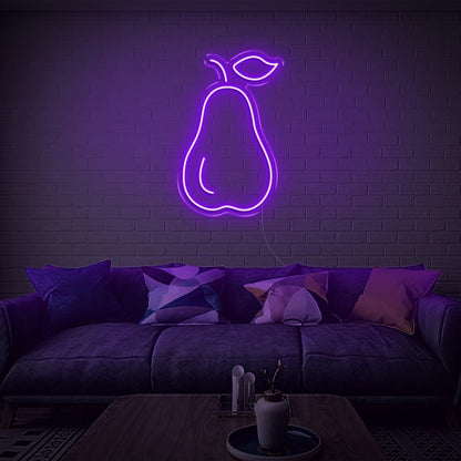 Green Pear-Shaped Led Neon Sign For Modern Living Room Decor | Shineneon